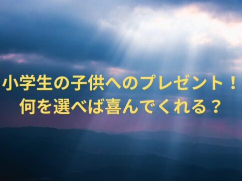 小学生の子供へのプレゼント！何を選べば喜んでくれる？