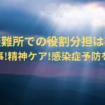 避難所での役割分担は？炊事！精神ケア！感染症予防を！