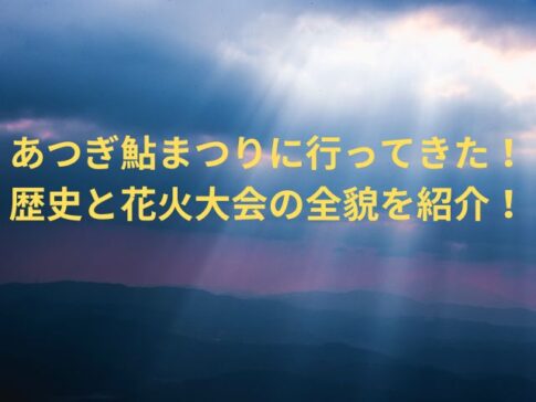 あつぎ鮎まつりに行ってきた！歴史と花火大会の全貌を紹介！